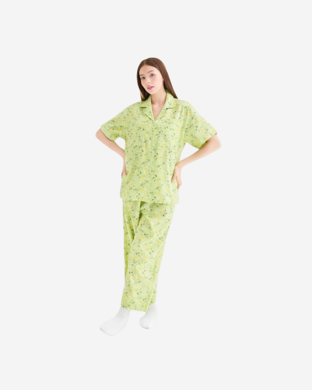 Lemon_Holiday_Pants_Set_Model-1