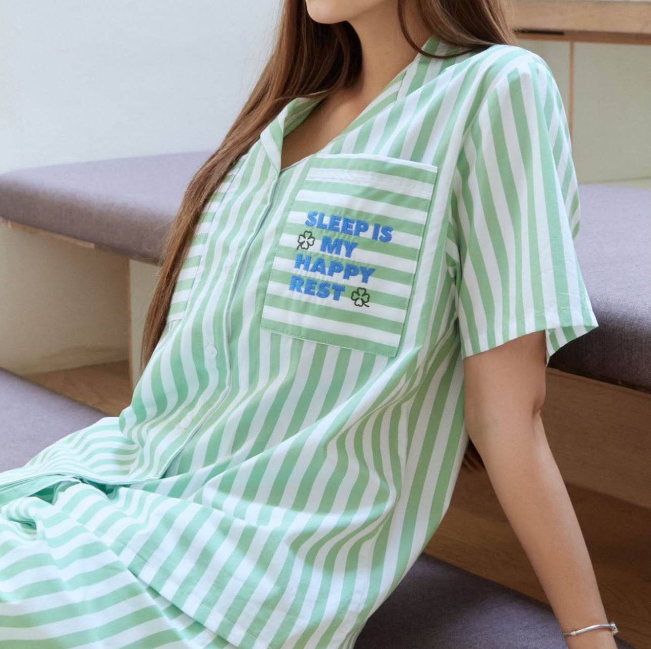 SliptoSleep-Braless Pajama Set-Sleepwear-Homepage Image 2