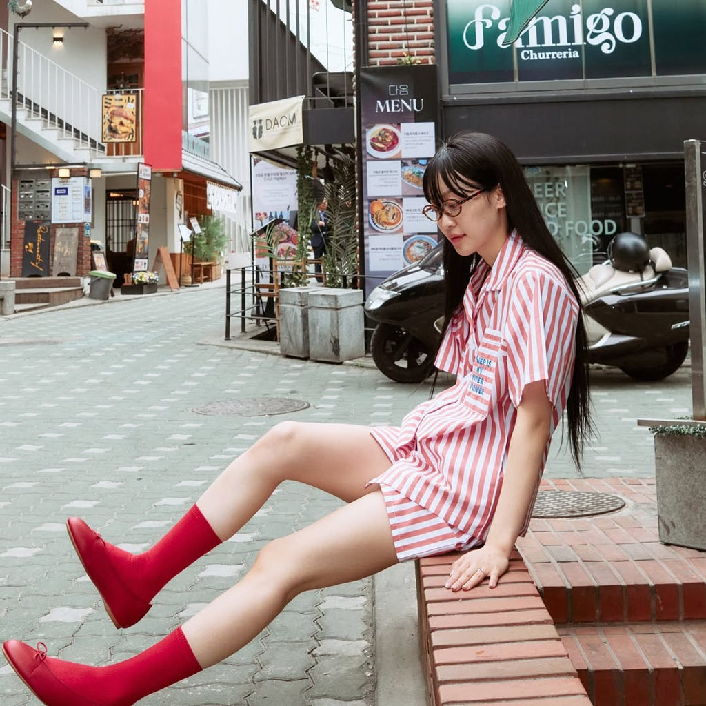 Super Power Braless Short-Sleeve Peach Skin Cotton Shorts Set – Soft & Stylish for Lounge or Daywear-image2